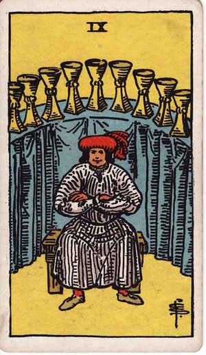 ウェイト版タロット「カップの9」1909年原画