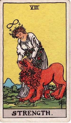 ウェイト版タロット「力」1909年原画
