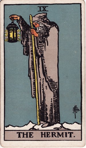 ウェイト版タロット「隠者」1909年原画