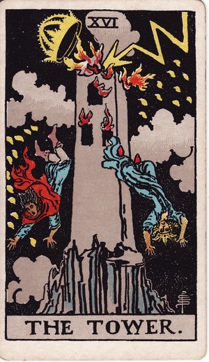 ウェイト版タロット「塔」1909年原画