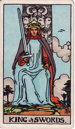 ウェイト版タロット「ソードのキング」1909年原画